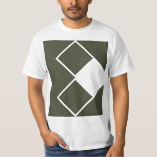 Camisa de eco de diamante torcida em Moss Green
