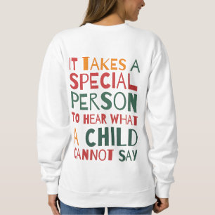 Camisa de Educação Especial, Suéter de Apoio ao Au
