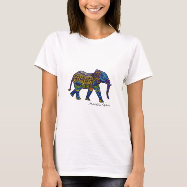 Camisa de Elefante Mosaico Boêmico (Frente)