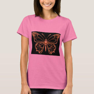 Camisa de Elegância da Borboleta Ouro