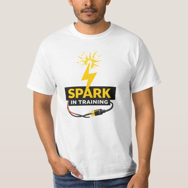 Camisa de Eletricista em Treinamento com Faísca (Frente)