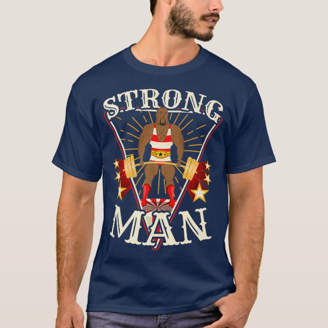 Camisa De Elevação - Vintage Circus Strongman (Frente)