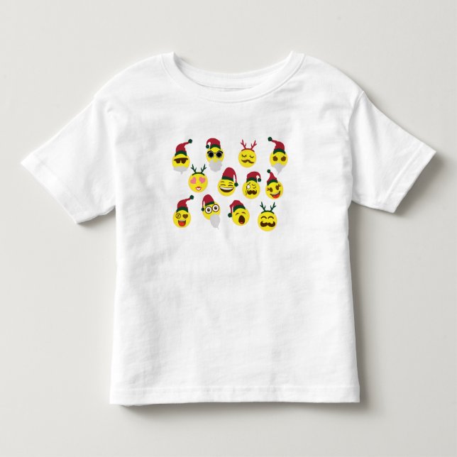 Camisa de Emoji do Natal do divertimento (Frente)