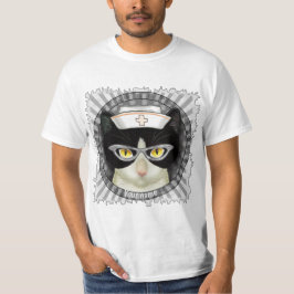Camisa de Enfermeira com Gato Tuxedo
