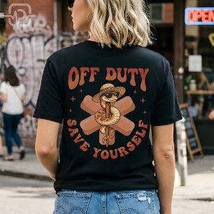 Camisa de Enfermeira Engraçada Salve-se Fora do Tr