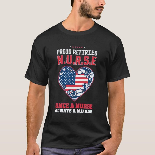 Camisa de Enfermeira Reformada Orgulhosa (Frente)