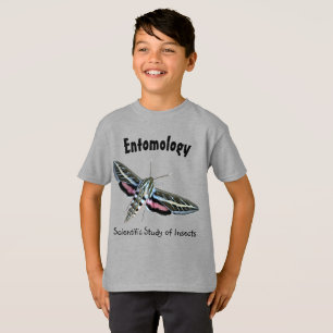 Camisa de Entomologia de Mariposa Colorida Frente