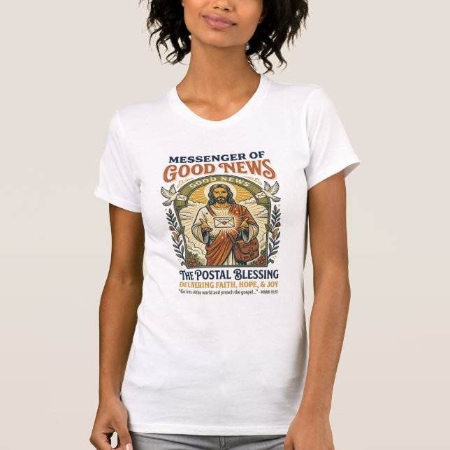 Camisa de Entrega de Trabalhador Postal de Jesus F (Frente)