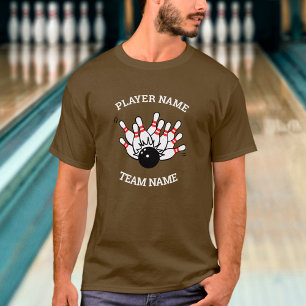 Camisa de Equipe de Boliche - Logotipo de Strike e