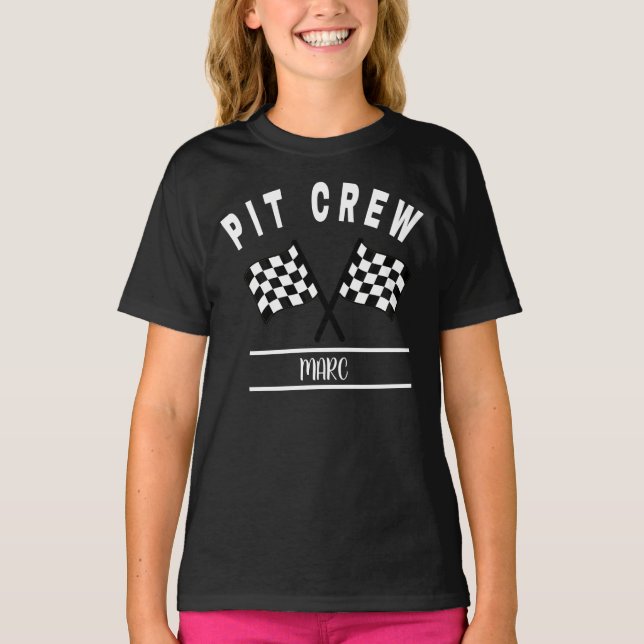 Camisa de Equipe de Pit, Camisa de Família Combina (Frente)