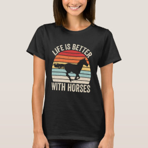 Camisa de Equitação, A Vida é Melhor com Cavalos