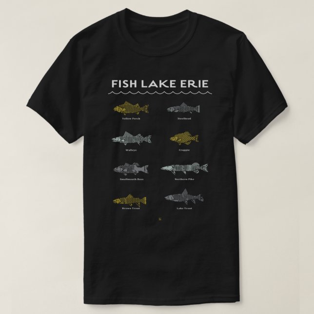 Camisa de Erie do Lago Fish (Frente do Design)