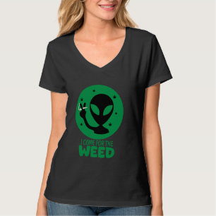 Camisa De Erva De alienígena Vem Para A Erva - Mar
