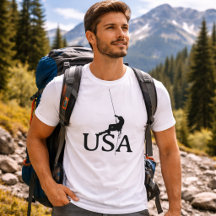 Camisa de Escalada Minimalista Silhueta EUA