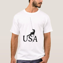 Camisa de Escalada Minimalista Silhueta EUA