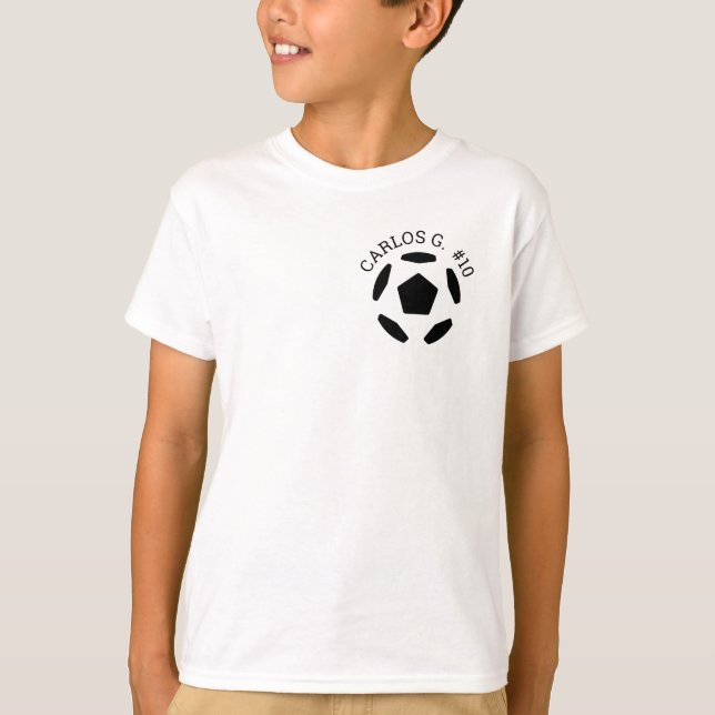 Camisa de esferas de futebol com nome personalizad (Frente)