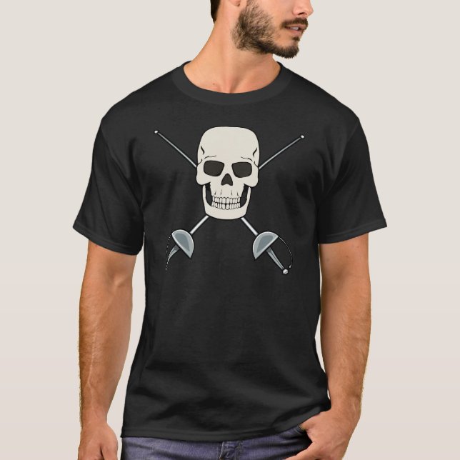 Camisa de esgrima de caveira para homens (Frente)