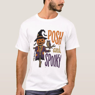 Camisa de Espantalho de Abóbora Gravura Vintage de