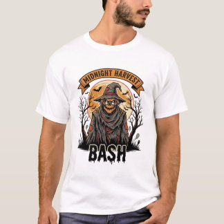 Camisa de Espantalho de Halloween Gravura Vintage