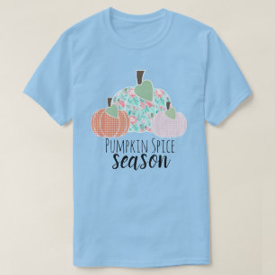 Camisa de especiarias de abóbora Camisa floral e X
