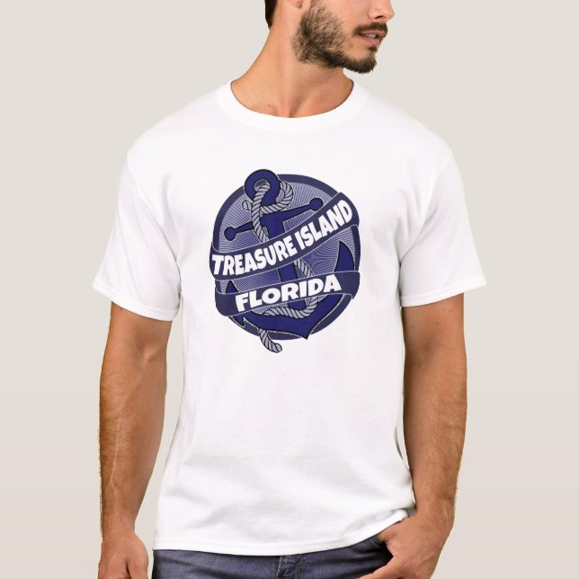 Camisa de espiral de âncora da Flórida da Ilha do  (Frente)