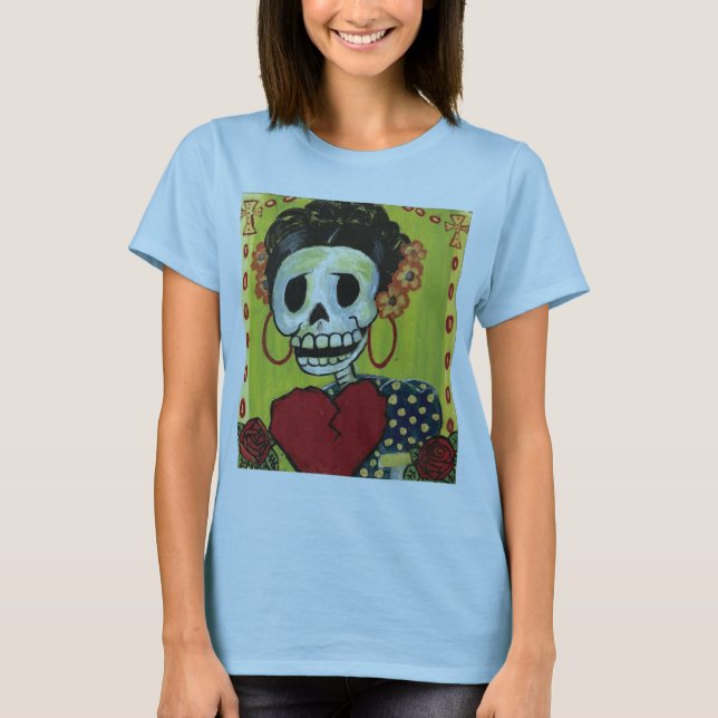 camisa de esqueleto da senhora dos muertos de (Frente)