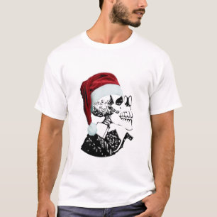 Camisa de esqueleto do gótico T do Natal do papai