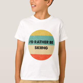 Camisa de Esquiador Eu Preferiria Estar Esquiando