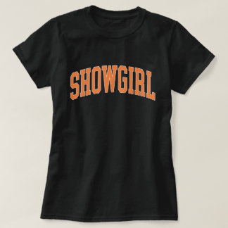 Camisa De Estilo De Varsidade Da Showgirl Laranja