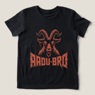 Camisa de Estilo Urbano com Cabeça de Bode Satânic