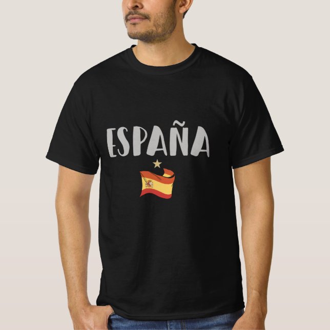 Camisa de Fã de Futebol da Espanha Bandeira (Frente)