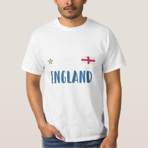 Camisa de Fã de Futebol da Inglaterra Bandeira Ing