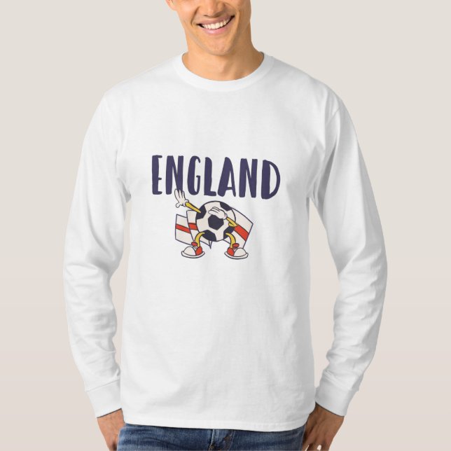 Camisa de Fã de Futebol da Inglaterra Bandeira Ing (Frente)