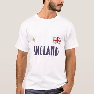 Camisa de Fã de Futebol da Inglaterra Bandeira Ing