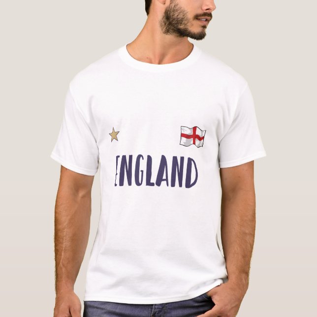 Camisa de Fã de Futebol da Inglaterra Bandeira Ing (Frente)