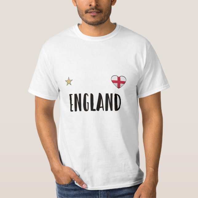 Camisa de Fã de Futebol da Inglaterra Bandeira Ing (Frente)