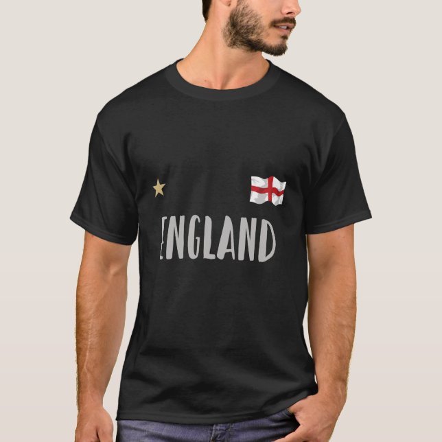 Camisa de Fã de Futebol da Inglaterra Bandeira Ing (Frente)
