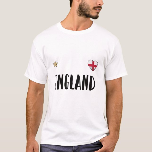 Camisa de Fã de Futebol da Inglaterra Bandeira Ing (Frente)