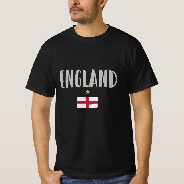 Camisa de Fã de Futebol da Inglaterra Bandeira Ing (Frente)