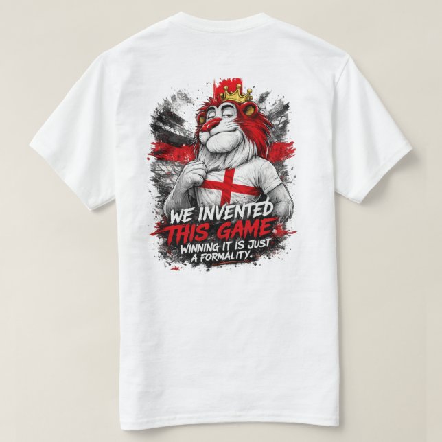 Camisa de Fã de Futebol da Inglaterra Inventou o J (Verso do Design)