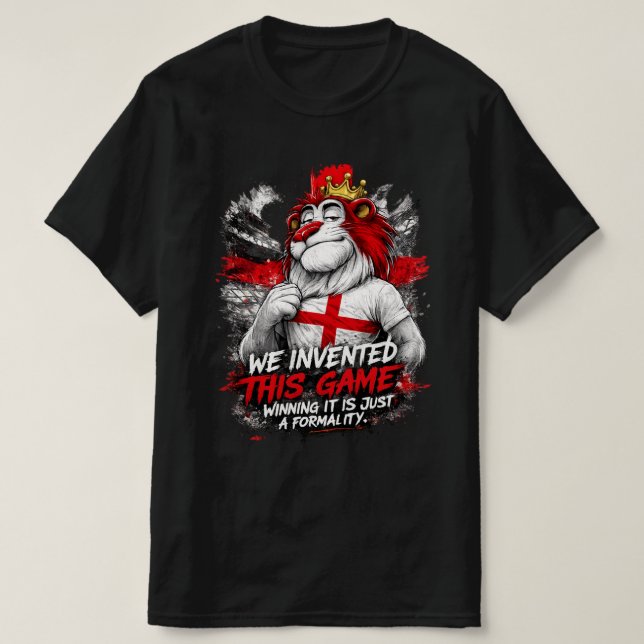 Camisa de Fã de Futebol da Inglaterra Inventou o J (Frente do Design)