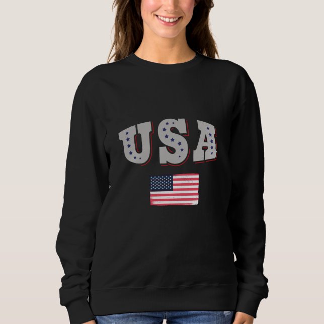 Camisa de Fã de Futebol dos EUA Bandeira Americana (Frente)