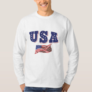 Camisa de Fã de Futebol dos EUA Bandeira Americana
