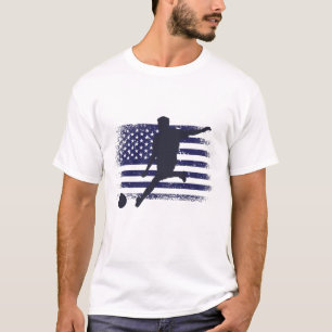 Camisa de Fã de Futebol dos EUA Bandeira Americana