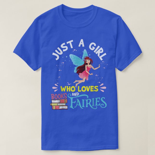 Camisa de fada para garota que ama livros (Frente do Design)