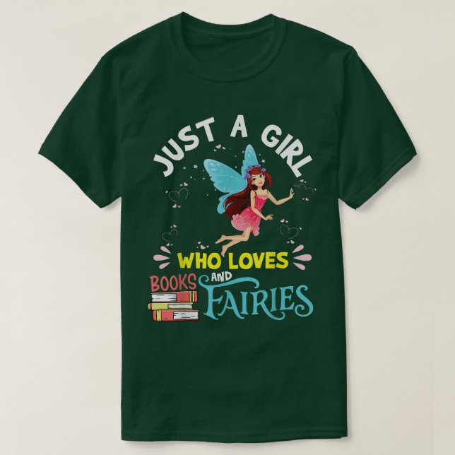 Camisa de fada para garota que ama livros (Frente do Design)