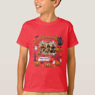 Camisa de Família Feliz Halloween Personalizada co