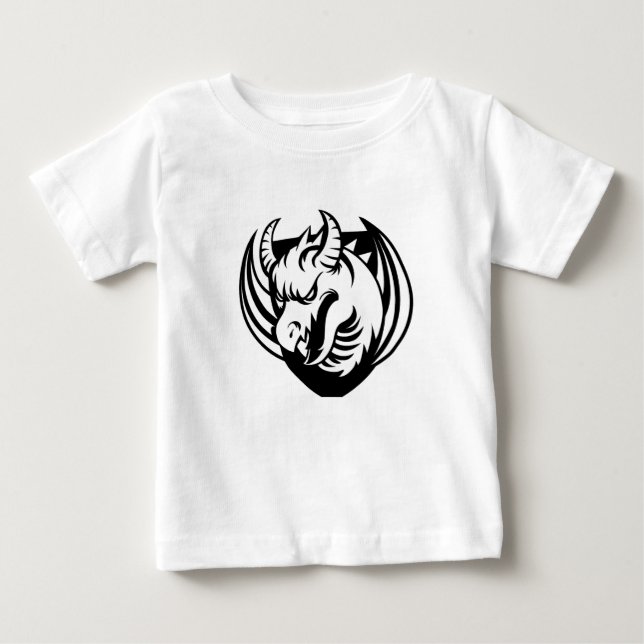 Camisa de Fantasia de Dragão Fofo para Bebê (Frente)