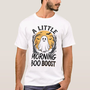 Camisa de Fantasma de Halloween com Arte de Lua Vi
