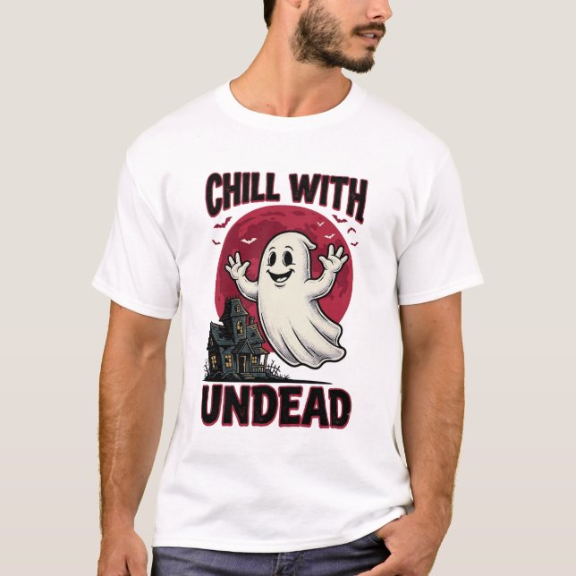 Camisa de Fantasma de Halloween Design de Zumbi As (Frente)